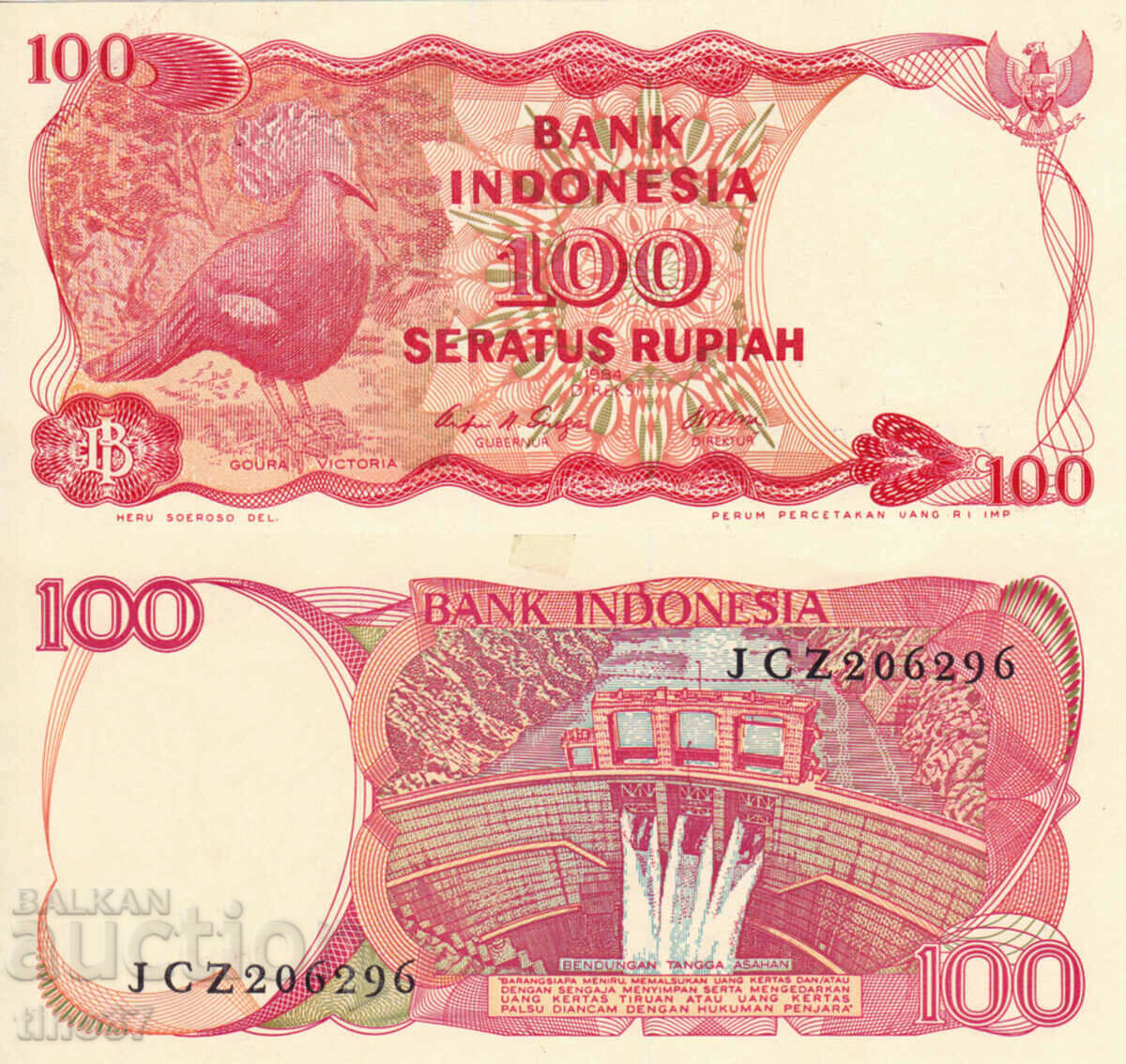 tino37- INDONESIA - 100 RUPEES - 1984 - UNC