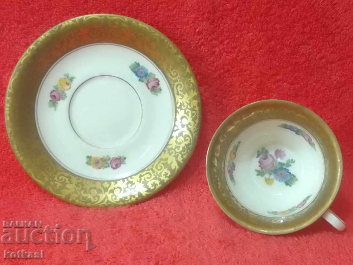 Delivery of Double old porcelain set cup plate gilding Rosenthal Mocha Delivery of Double old porcelain set cup plate gilding Rosenthal Mocha