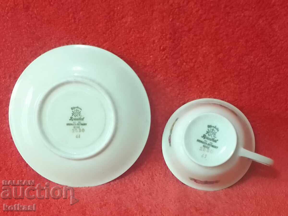 Double old porcelain set cup plate gilding Rosenthal Mocha - 5 Double old porcelain set cup plate gilding Rosenthal Mocha - 5