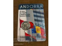 Андора 2023 - 2 евро - 30 години - Приемане на Андора в ООН