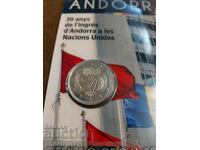 Andorra 2023 - 2 euro - 30 de ani - Admiterea Andorrei la ONU