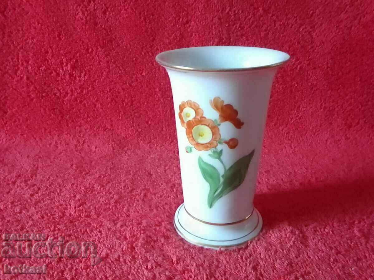 Licitație Vaza veche de portelan aurit florile Germaniei Meissen Meissen