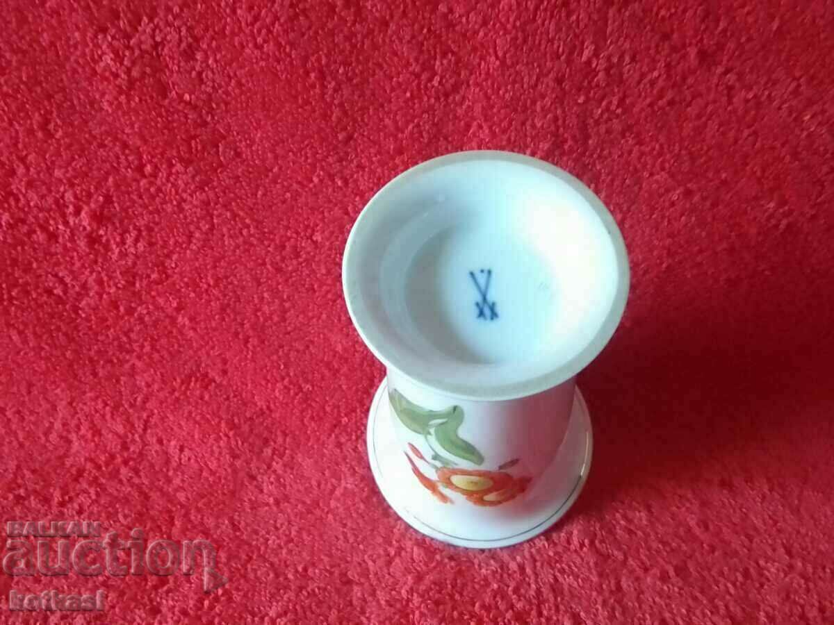 Old porcelain vase gilding Germany flowers Meissen Meissen - 6 Old porcelain vase gilding Germany flowers Meissen Meissen - 6