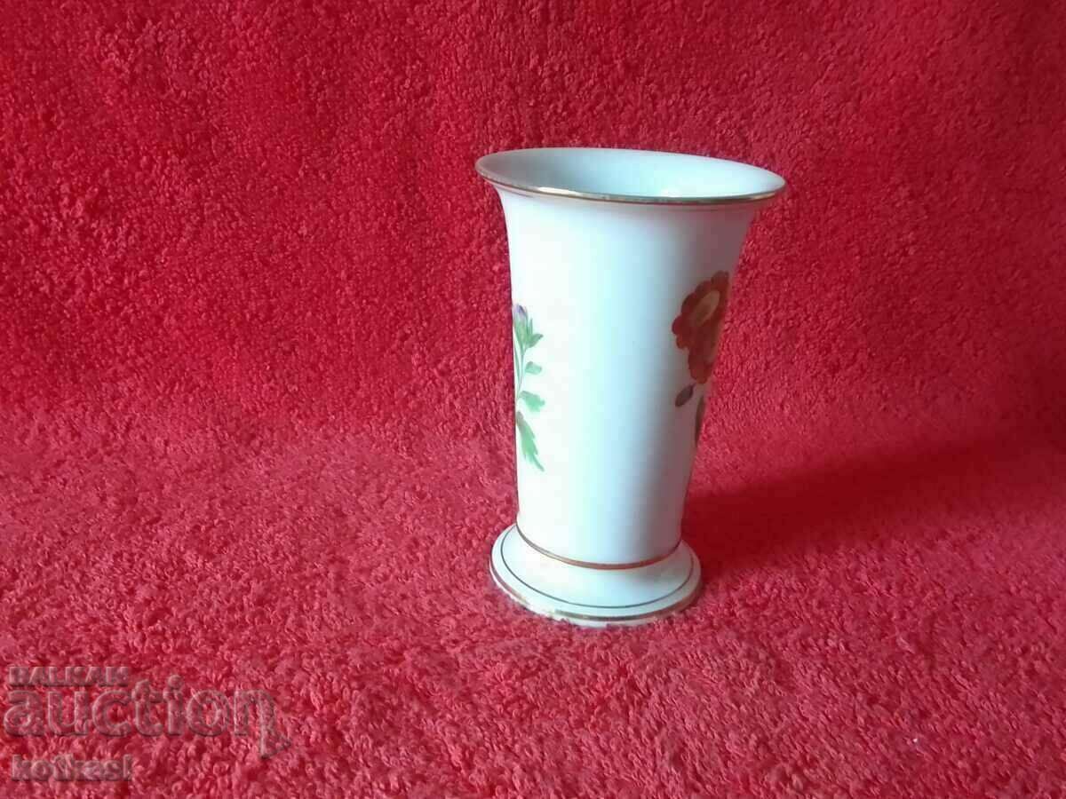 Old porcelain vase gilding Germany flowers Meissen Meissen - 7 Old porcelain vase gilding Germany flowers Meissen Meissen - 7