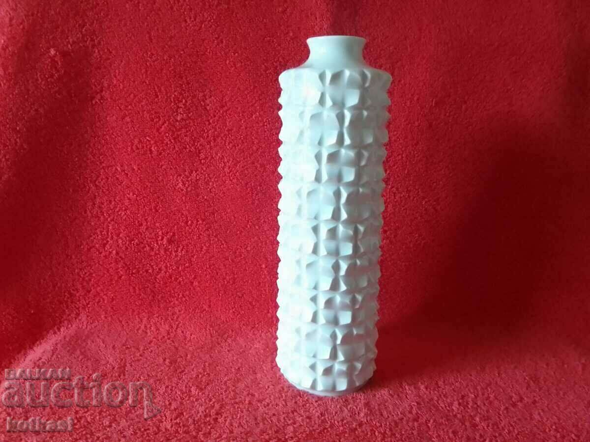 Old White Porcelain Vase Germany Meissen Meissen