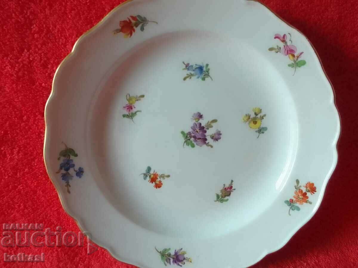 Delivery of Old porcelain plate gilt Germany Meissen Meissen