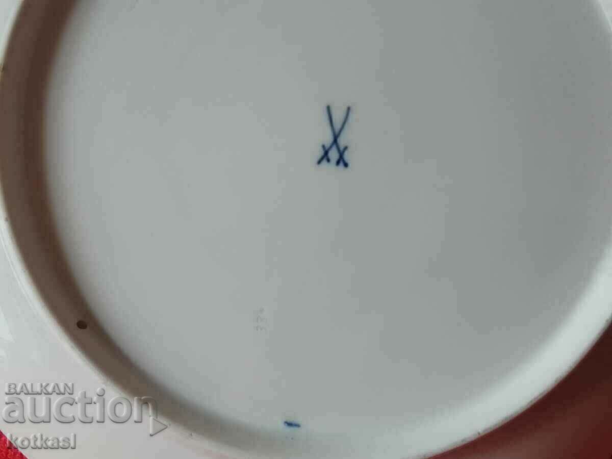 Old large porcelain plate Germany Meissen Meissen - 7 Old large porcelain plate Germany Meissen Meissen - 7