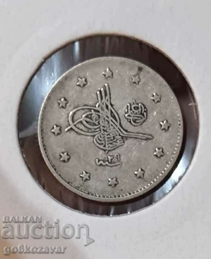 Ottoman Empire 2 kurusha silver 1293-1876 year 29