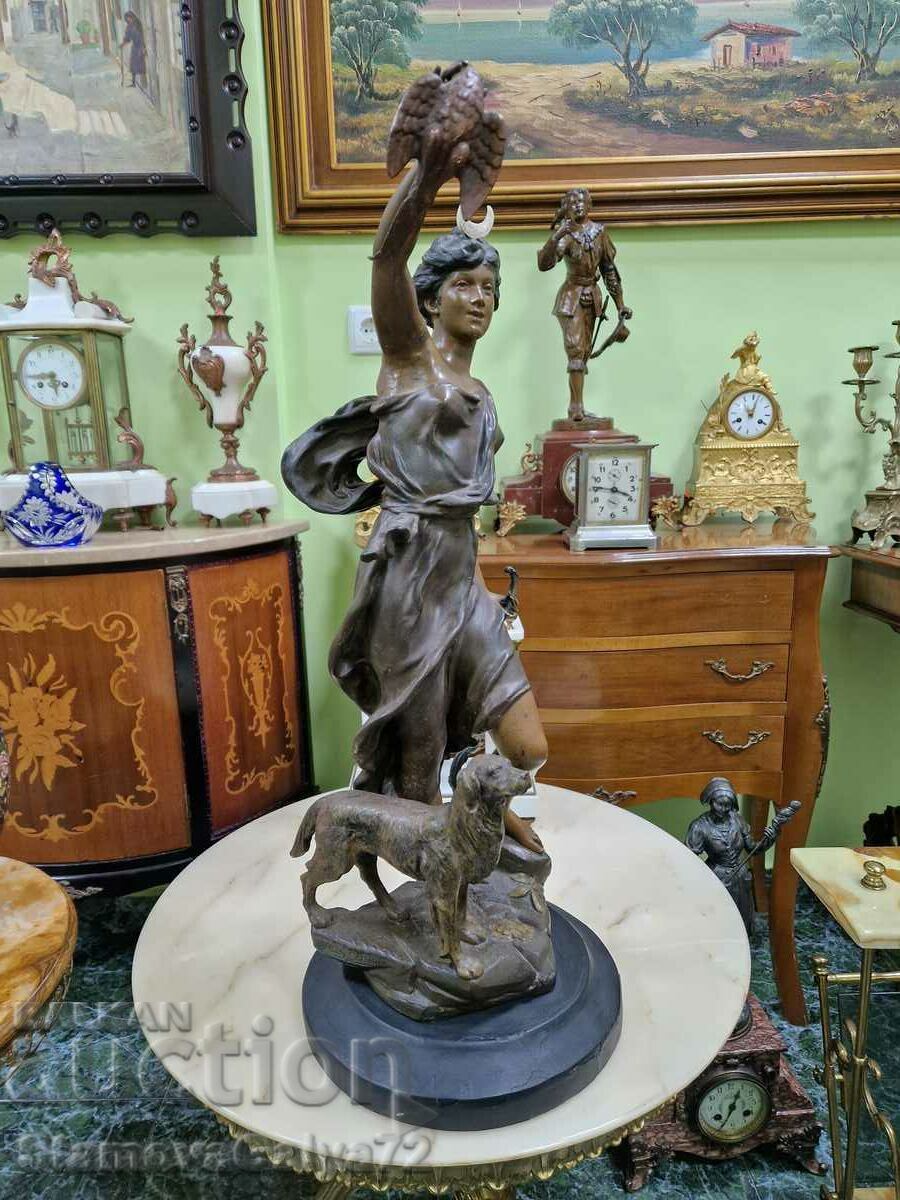 Unique antique French author figure statuette
