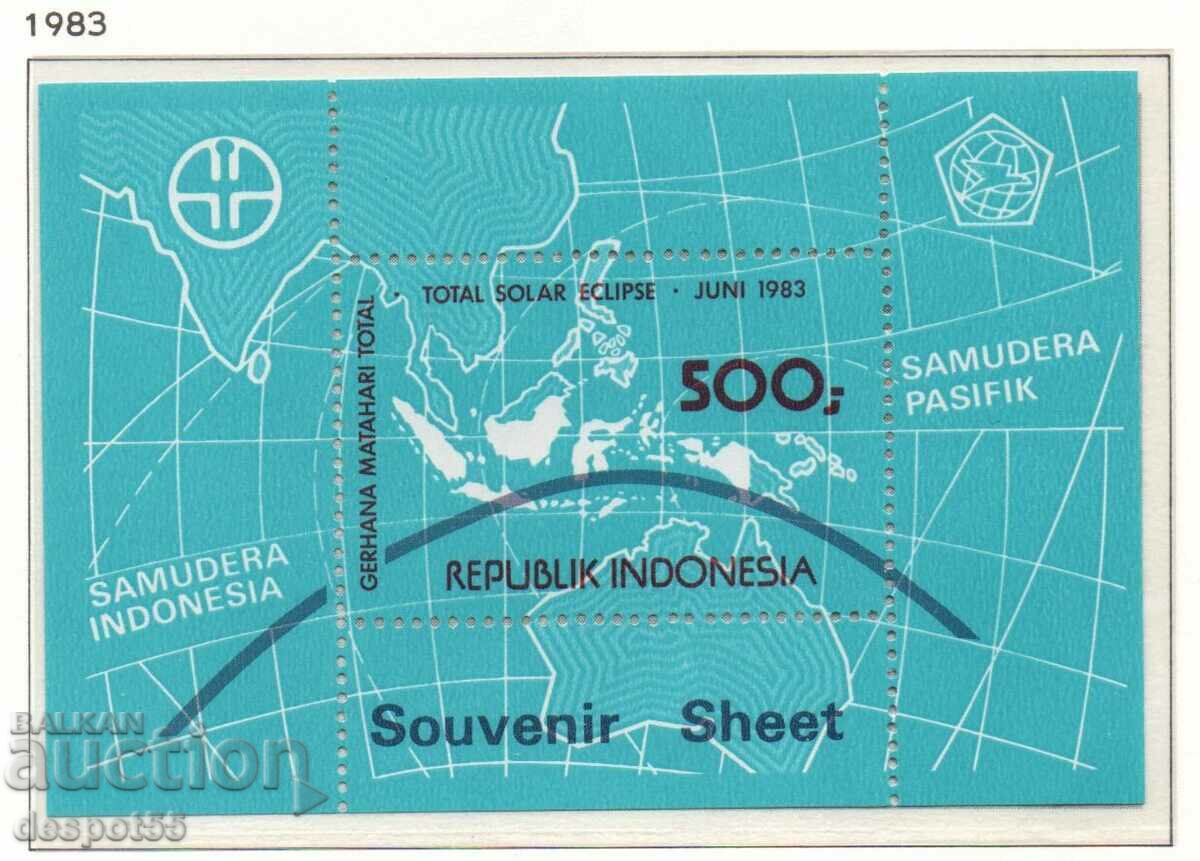 1983. Indonezia. Eclipsa totala de soare. Bloc.