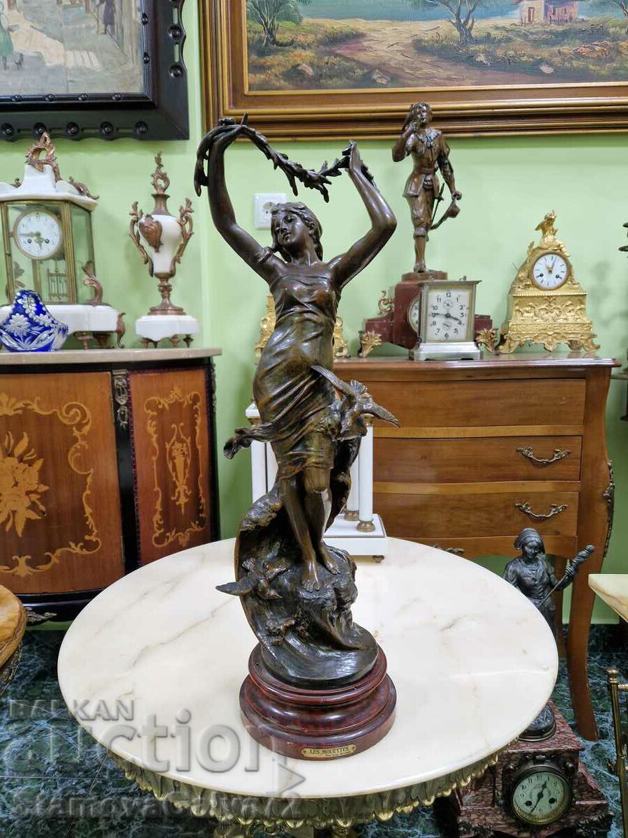 A wonderful antique French figure statuette