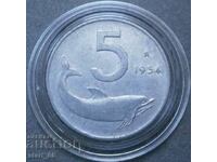 Italia 5 lire 1954