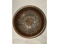 Old copper baking dish tas bowl