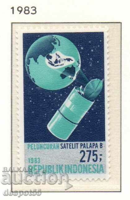 1983. Индонезия. Изстрелване на спътника "Palapa B".