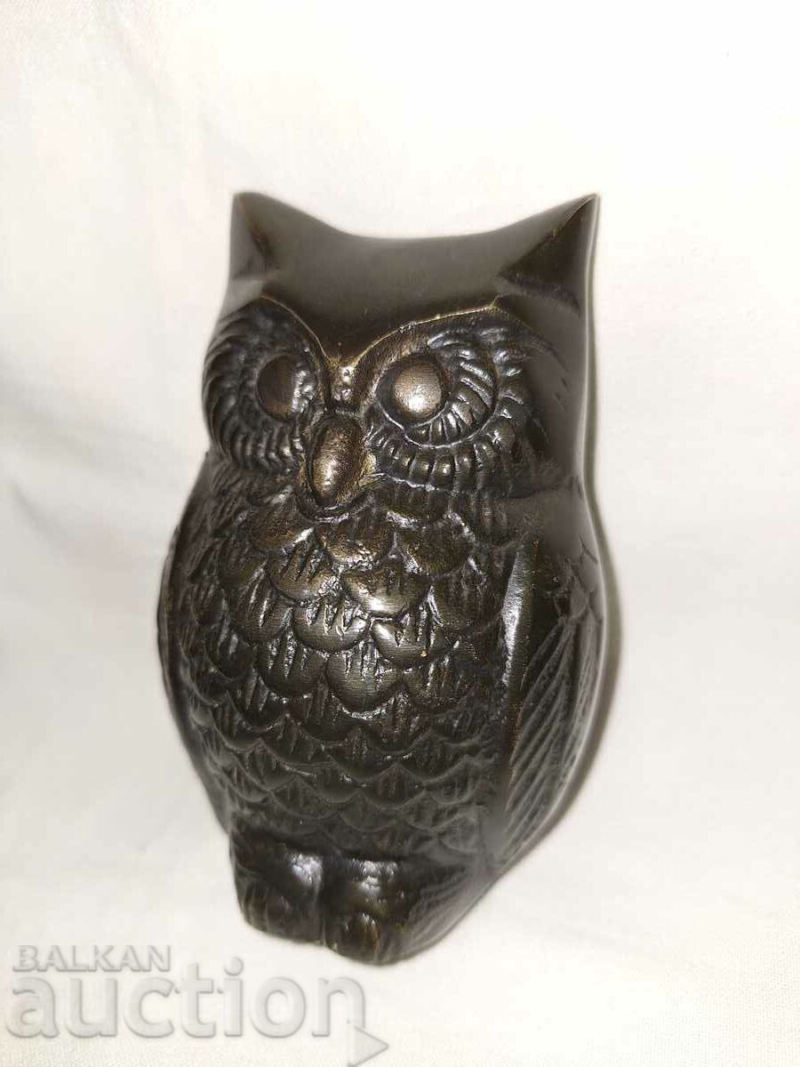 Auction Old bronze owl owl figure Auction Old bronze owl owl figure