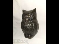 Old bronze owl owl figure