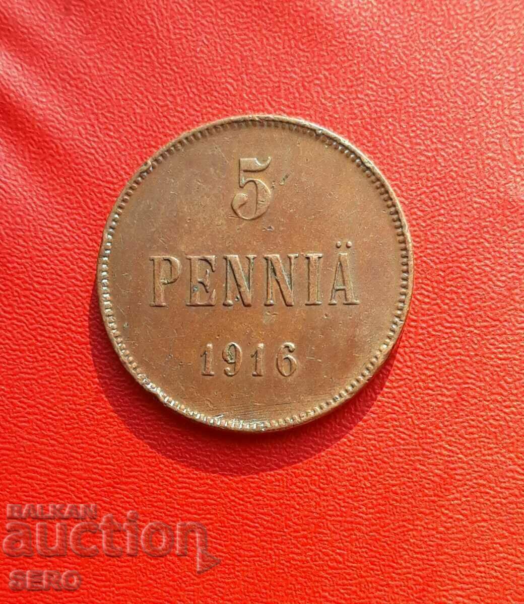 Russia/for Finland/-5 pence 1916