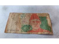 Pakistan 20 de rupii