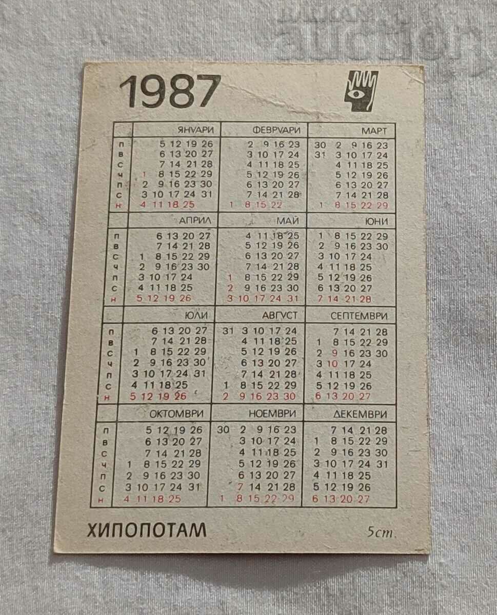 HIPPO SBK CALENDAR 1987 with price 0.80 BGN | € 0.41 HIPPO SBK CALENDAR 1987 with price 0.80 BGN | € 0.41