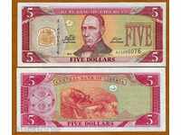 +++ LIBERIA 5 dolari 2011 P NOU UNC +++