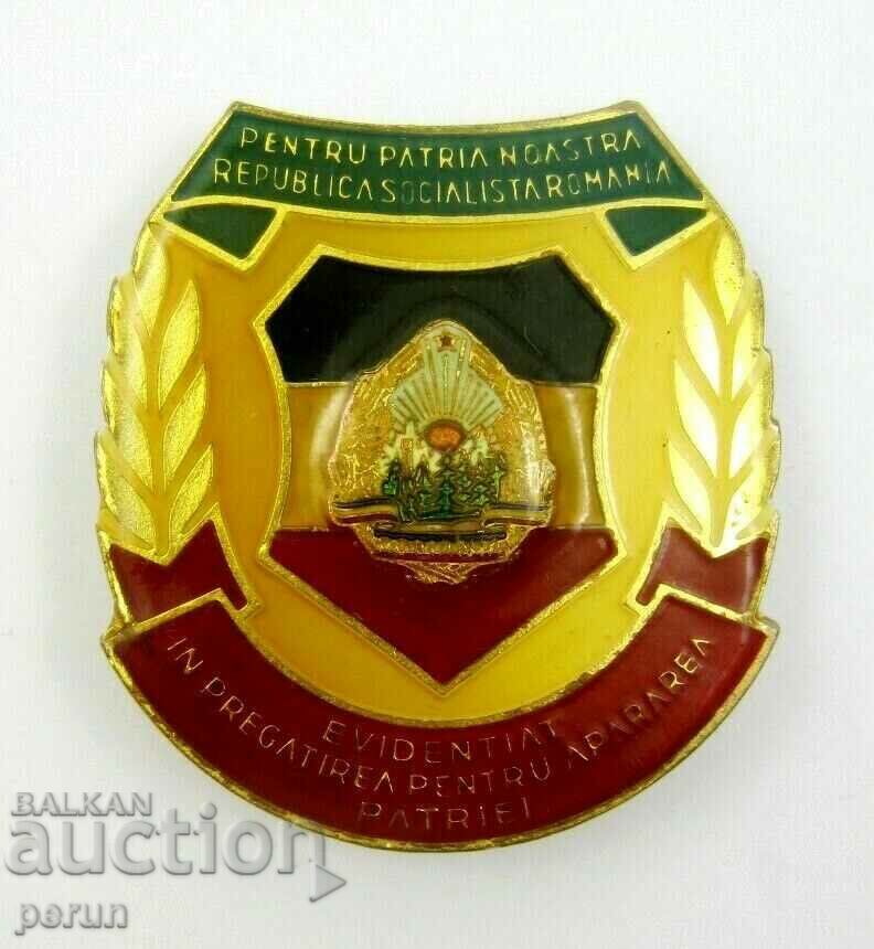 Auction AWARD BADGE-ROMANIA-FOR THE DEFENSE OF THE MOTHERLAND-SOCI ERA Auction AWARD BADGE-ROMANIA-FOR THE DEFENSE OF THE MOTHERLAND-SOCI ERA