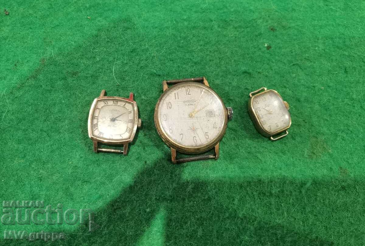 Lot of gold plated wristwatches