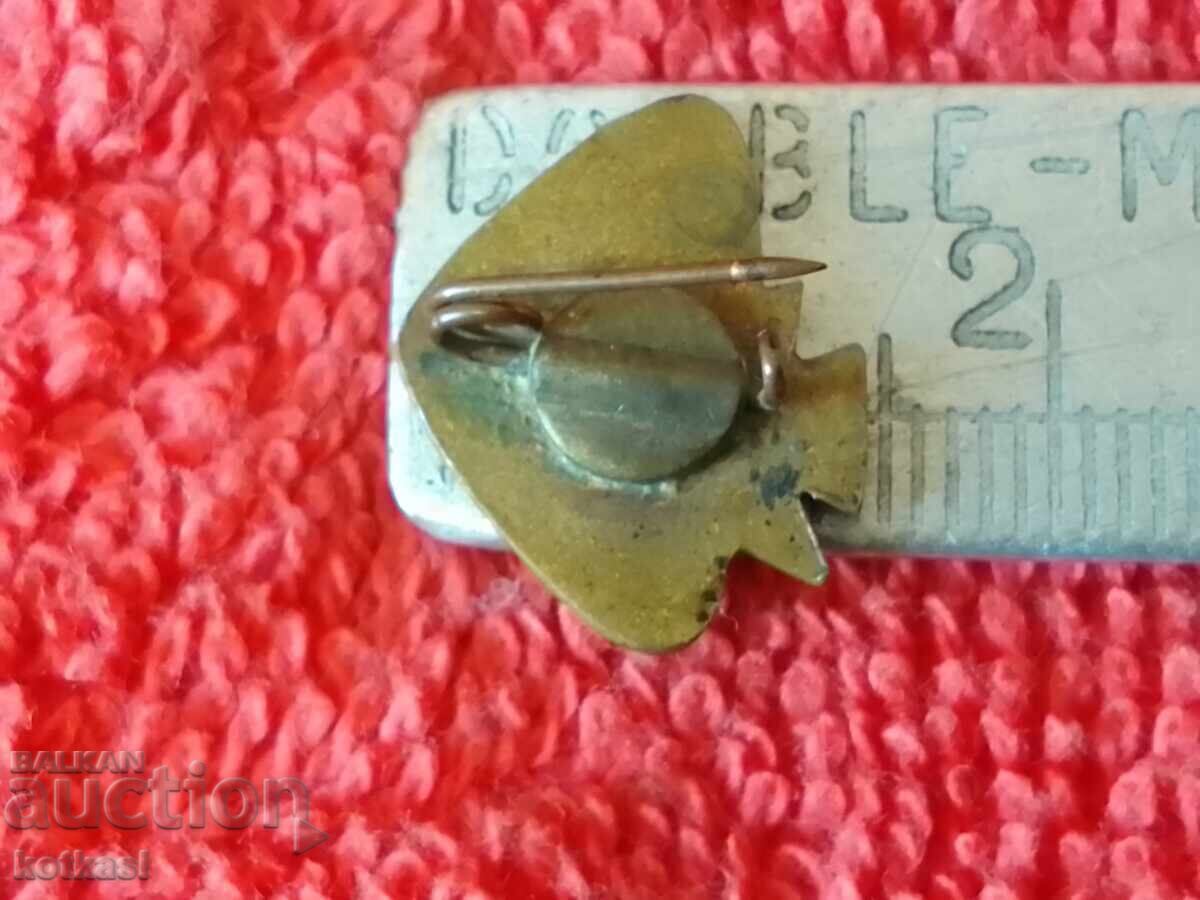 Old solid metal social badge enamel dove with price 7.50 BGN | € 3.83 Old solid metal social badge enamel dove with price 7.50 BGN | € 3.83