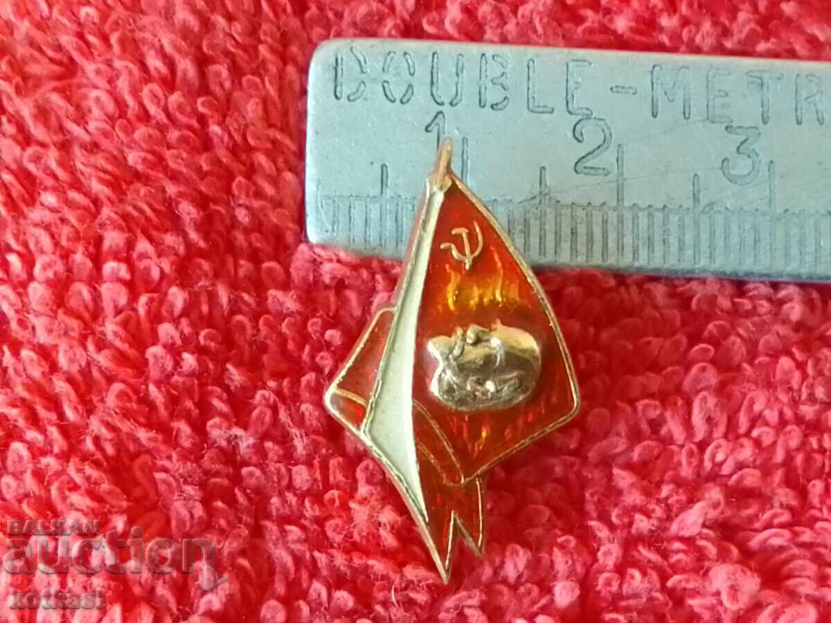 Old metal badge Lenin Cosmos Rocket Old metal badge Lenin Cosmos Rocket