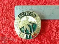 Old metal badge VETERAN BTS