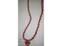 Carnelian - necklace / necklace with heart pendant