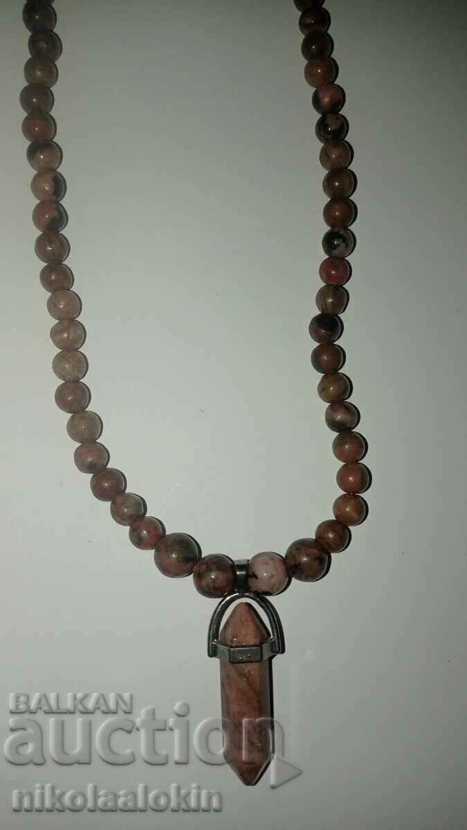 Rhodonite - necklace / necklace with pendant