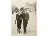 България Стара снимка фотография - мъж и жена в елегантно ..