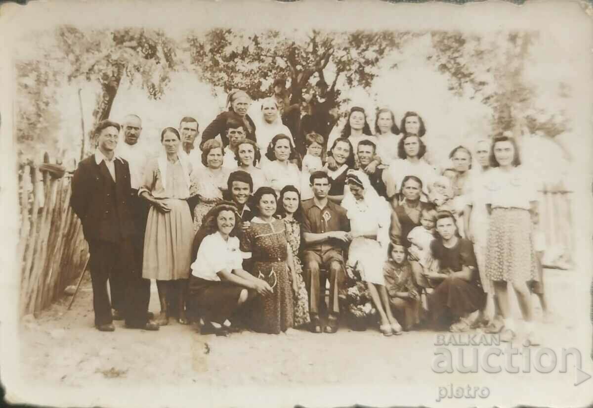 Царство България Стара снимка фотография на голяма група ...