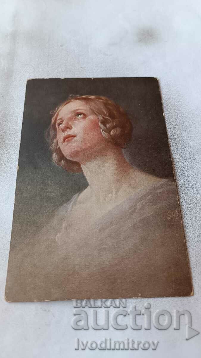 Пощенска картичка Andacht 1918
