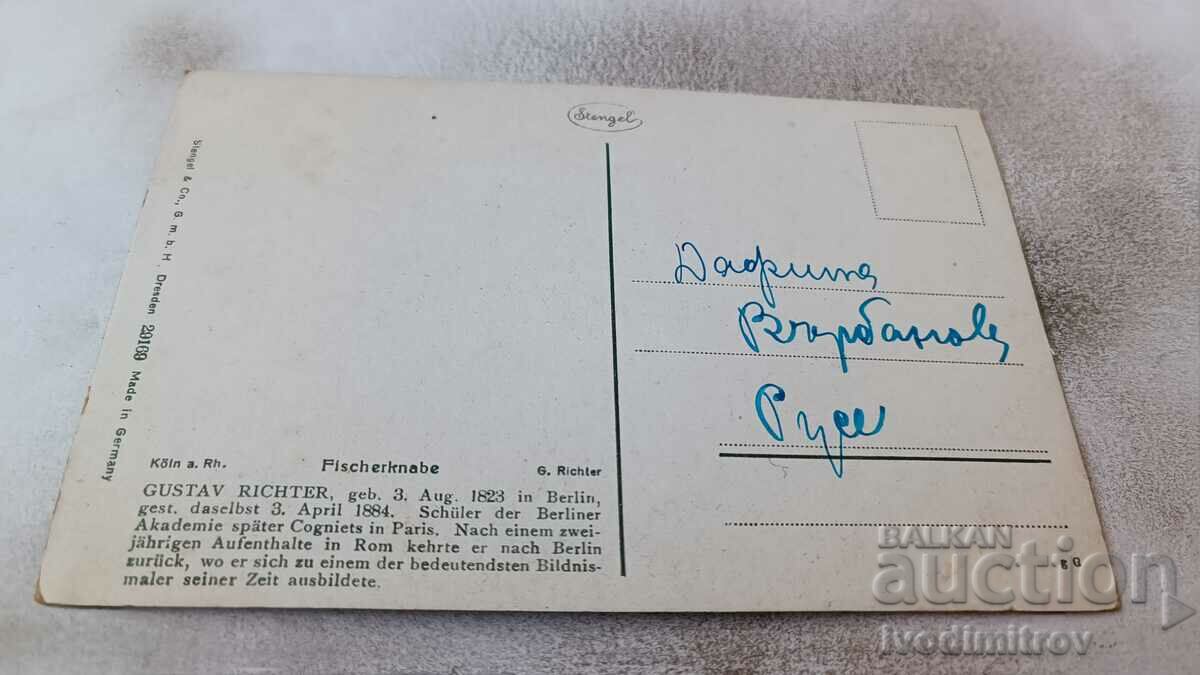 Postcard Gustav Richter Pischerknabe with price 1.45 BGN | € 0.74 Postcard Gustav Richter Pischerknabe with price 1.45 BGN | € 0.74