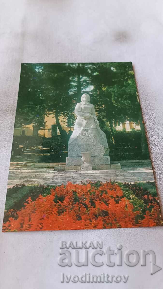 Carte poștală Monumentul din Velingrad lui Vela Peeva 1979