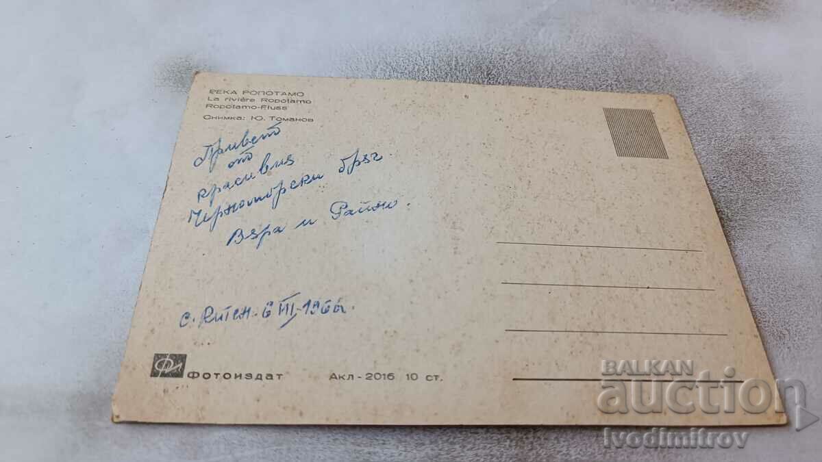 Postcard Ropotamo River 1966 with price 0.75 BGN | € 0.38 Postcard Ropotamo River 1966 with price 0.75 BGN | € 0.38