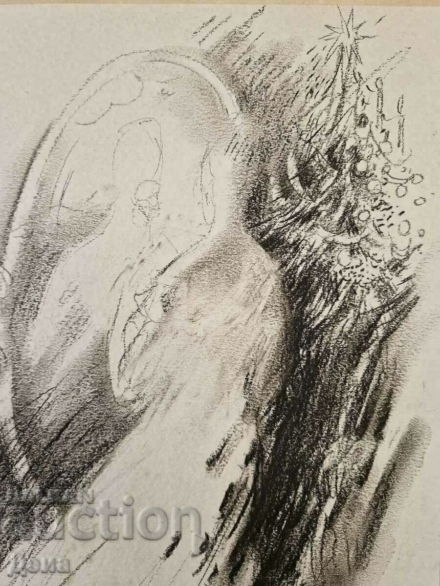 Delivery of Virginia Stoyanova drawing 1996. Delivery of Virginia Stoyanova drawing 1996.