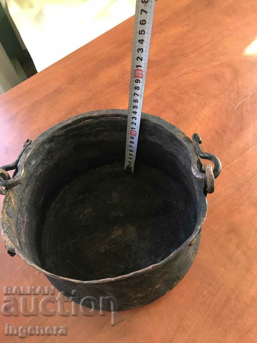 Delivery of BOILER BOILER MENCHE COPPER MED ANTIQUE POT- 5 LITERS Delivery of BOILER BOILER MENCHE COPPER MED ANTIQUE POT- 5 LITERS