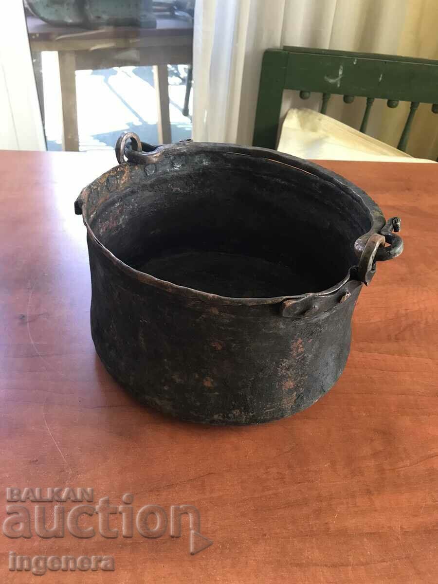 BOILER BOILER MENCHE COPPER MED ANTIQUE POT- 5 LITERS BOILER BOILER MENCHE COPPER MED ANTIQUE POT- 5 LITERS