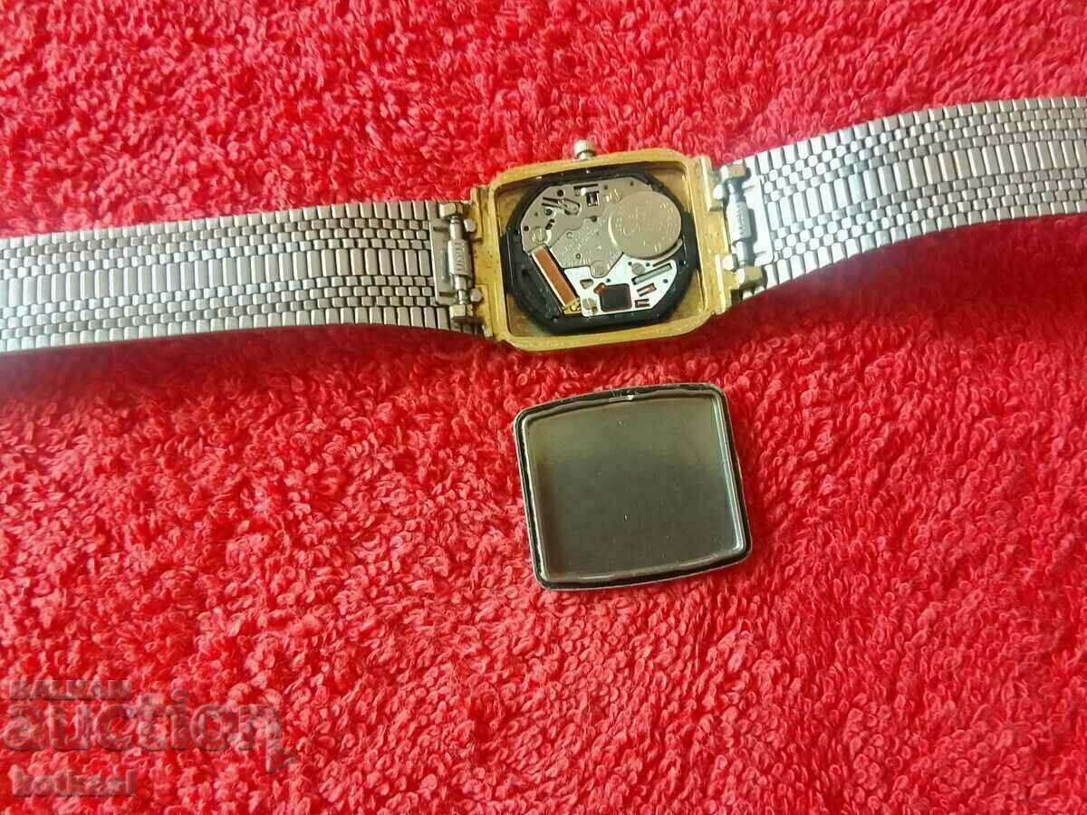 Old manual men's watch ORIENT quartz gilding - 5