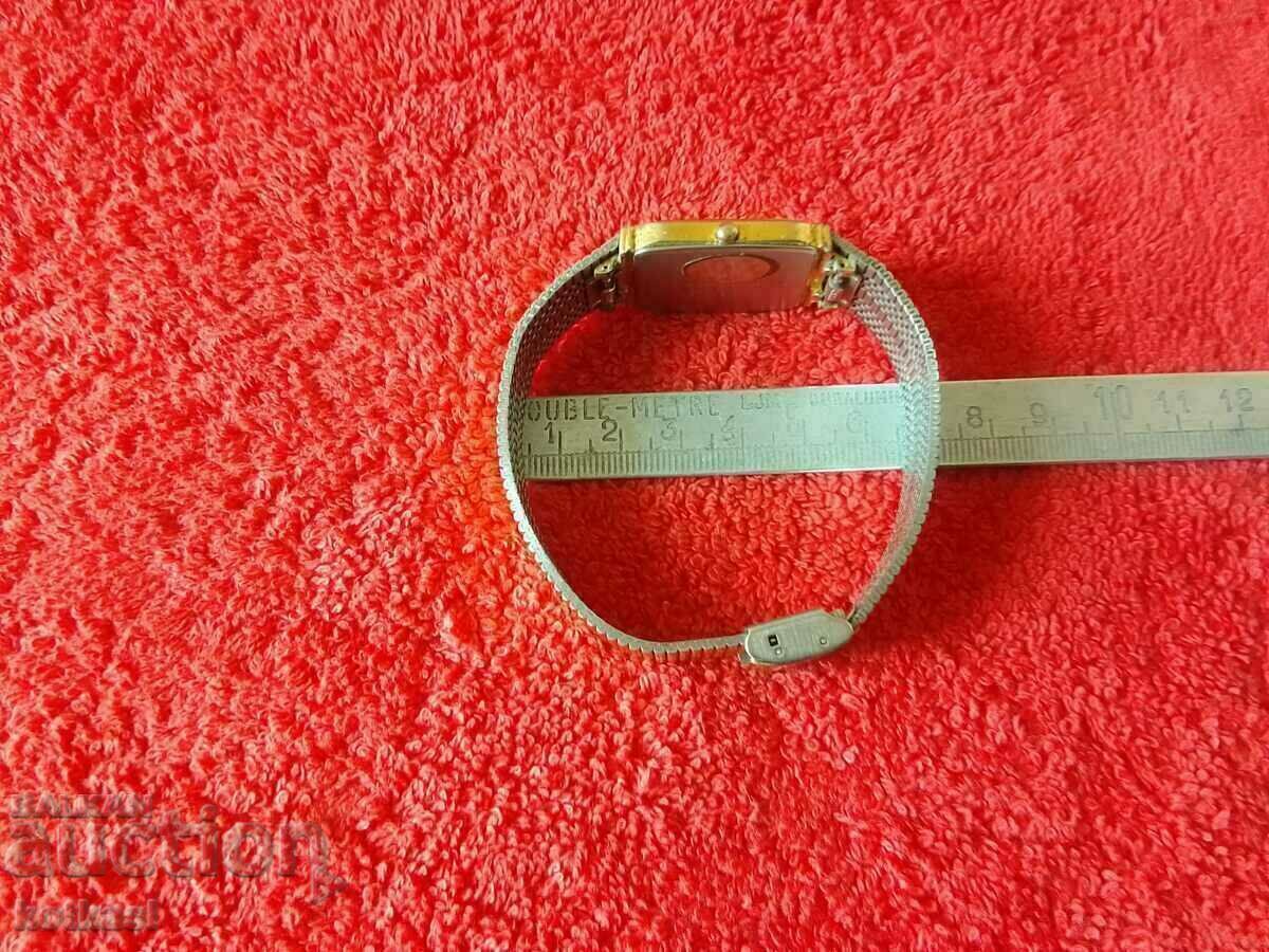 Old manual men's watch ORIENT quartz gilding - 7