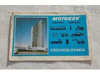 MOTOKOV TRANSPORT CZECHOSLOVAKIA CALENDAR 1984