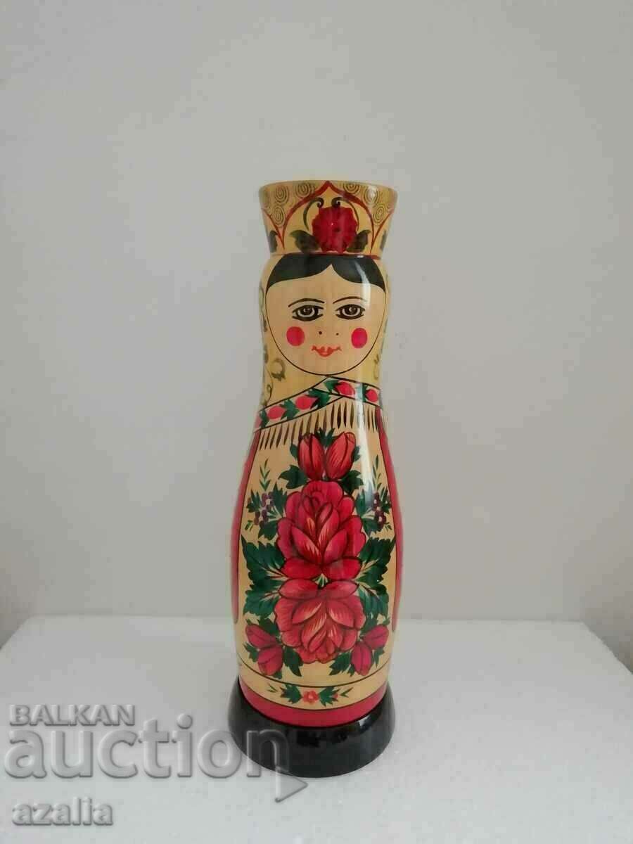 Russian original matryoshka for a bottle