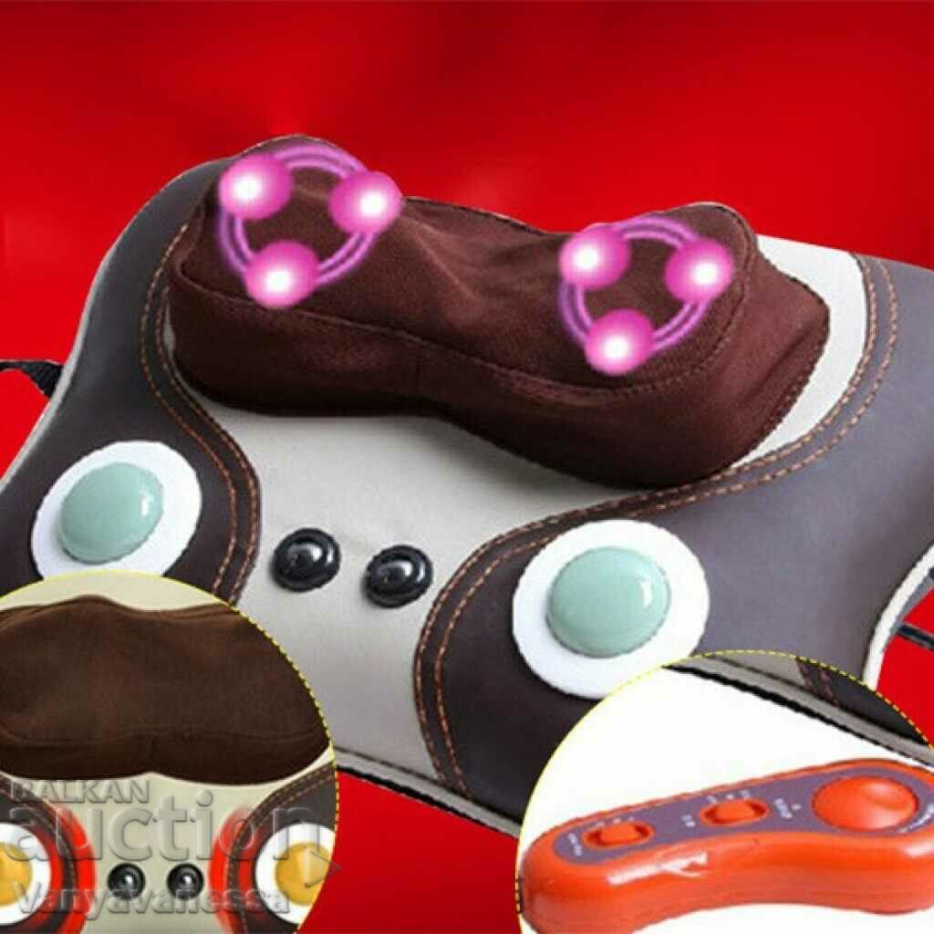 Innovative massage pillow heating for a complete massage