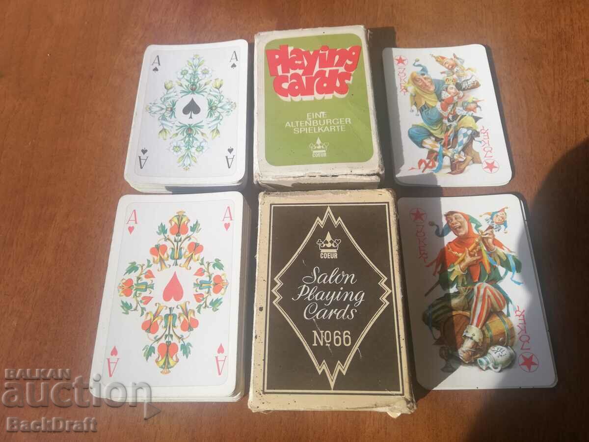 Παλιές γερμανικές κοινωνικές κάρτες GDR για παιχνίδι με τζόκερ