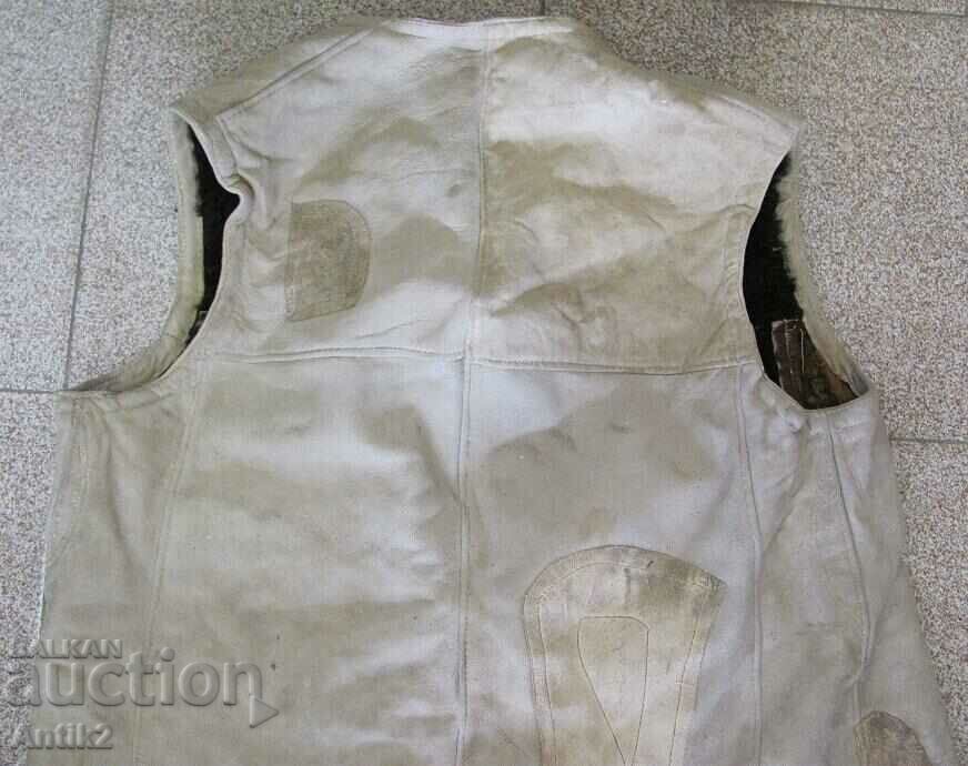 1944 Second World War Leather Waistcoat Marked - 7 1944 Second World War Leather Waistcoat Marked - 7