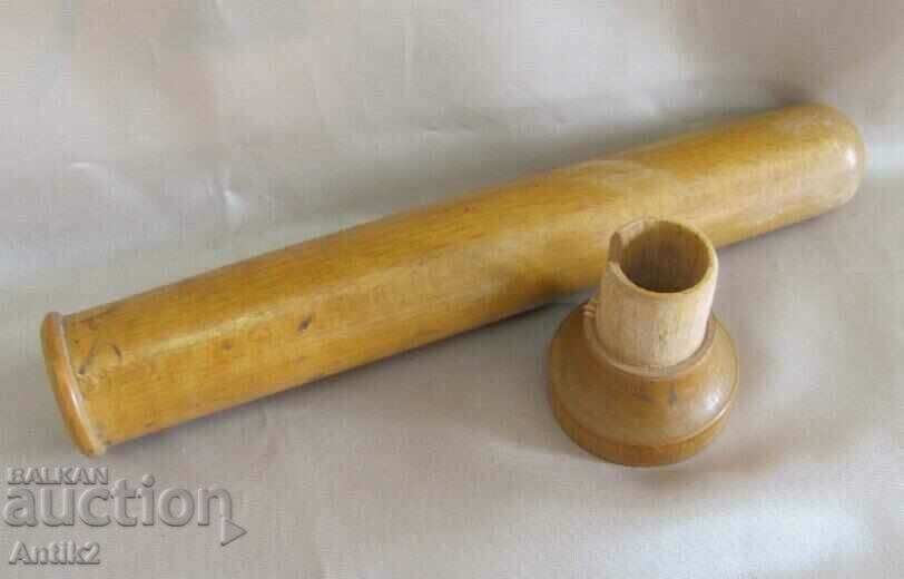 19th Century Medical Wooden Test Tube Container - 5 19th Century Medical Wooden Test Tube Container - 5