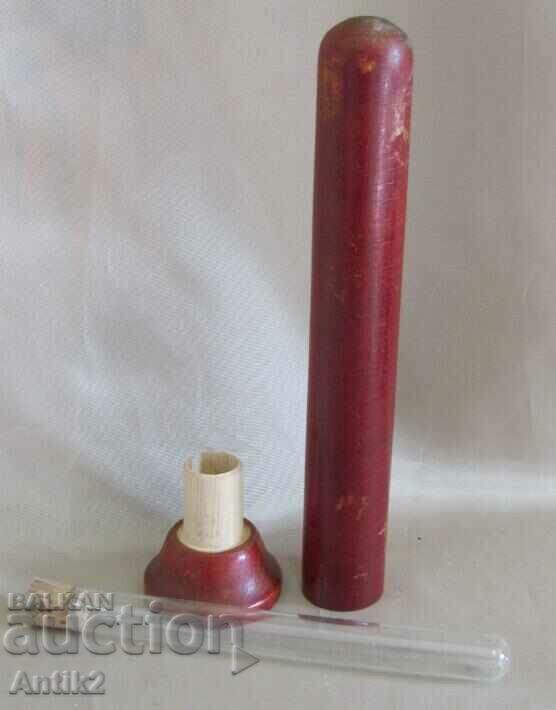 19th Century Medical Wooden Container with Test Tube with price 30.00 BGN | € 15.34