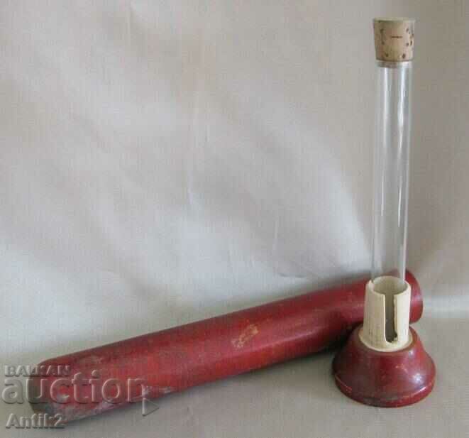 Delivery of 19th Century Medical Wooden Container with Test Tube